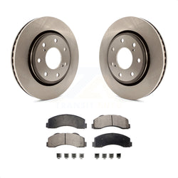 Front Disc Brake Rotors And Ceramic Pads Kit For 2010-2014 Ford F-150 With 7 Lug Wheels K8T-100166