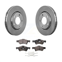 Front Disc Brake Rotors And Ceramic Pads Kit For Dodge Caravan Chrysler Voyager K8T-100209