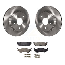 Front Disc Brake Rotors And Ceramic Pads Kit For Dodge Ram 1500 Durango K8T-100213