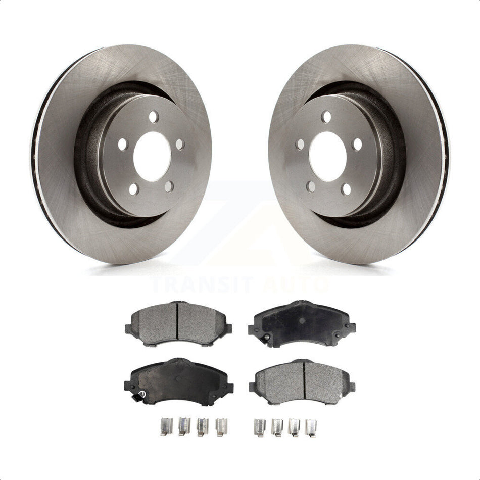 Front Disc Brake Rotors And Ceramic Pads Kit For Jeep Liberty Dodge Nitro With 332mm Diameter Rotor K8T-100234 by Transit Auto