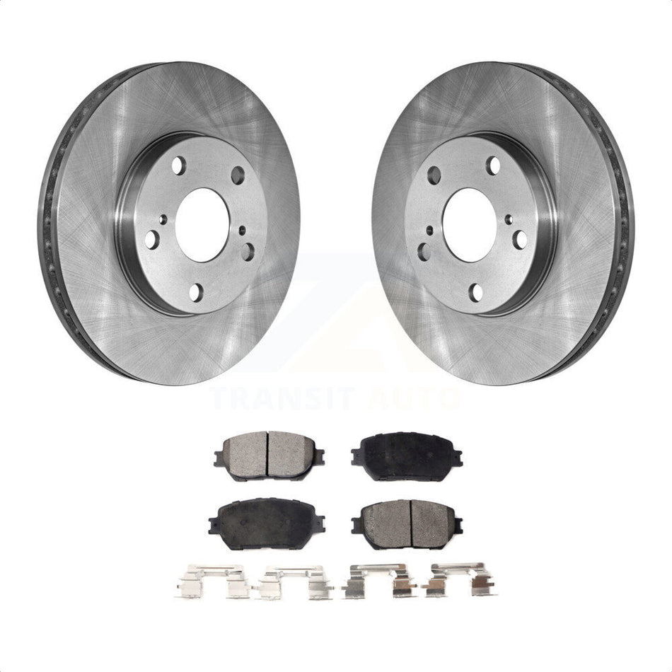 Front Disc Brake Rotors And Ceramic Pads Kit For Toyota Camry K8T-100278 by Transit Auto