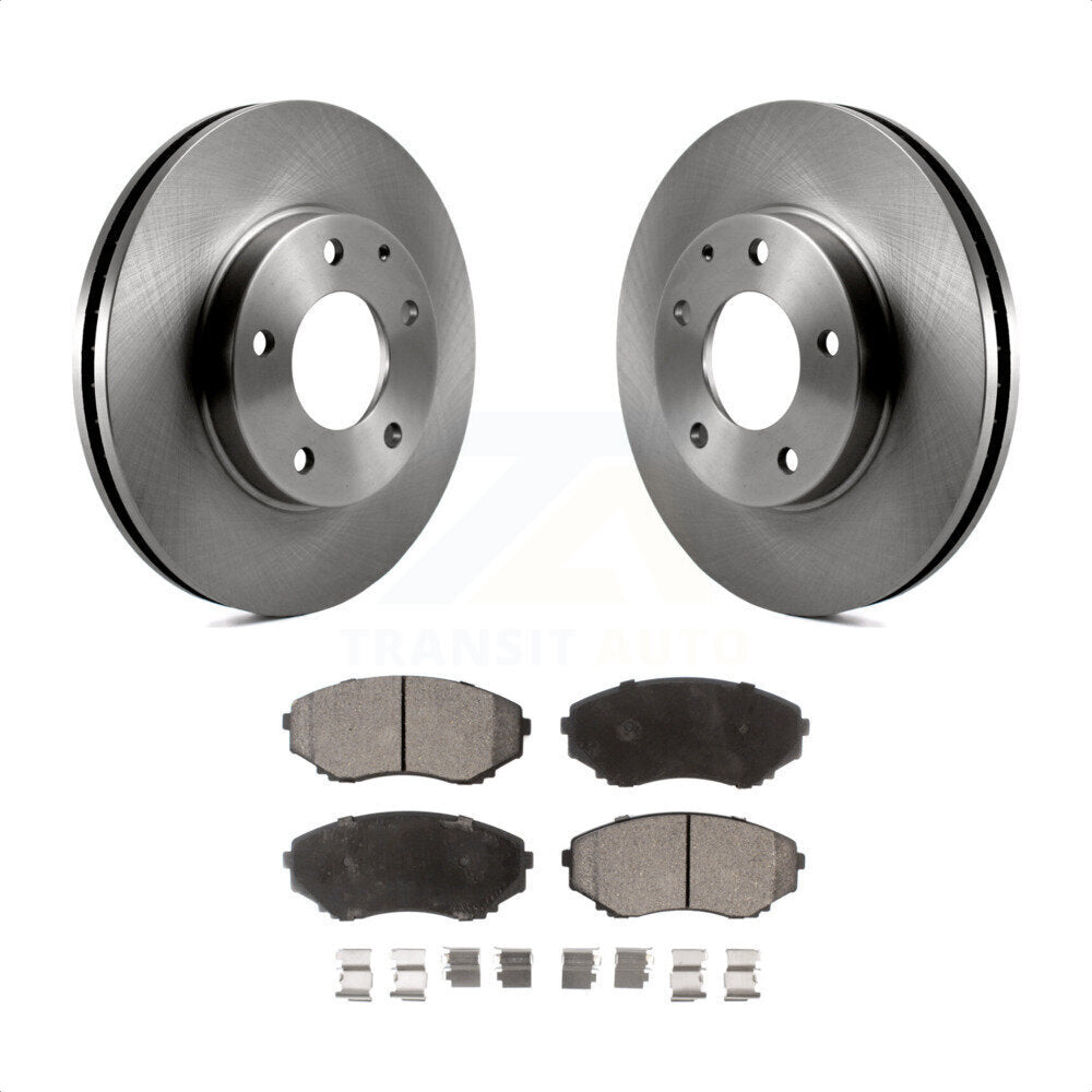 Front Disc Brake Rotors And Ceramic Pads Kit For 2000-2006 Mazda MPV K8T-100292 by Transit Auto