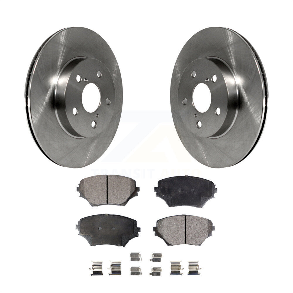 Front Disc Brake Rotors And Ceramic Pads Kit For 2001-2003 Toyota RAV4 BATTERY EV (EV BEV) engine K8T-100301 by Transit Auto