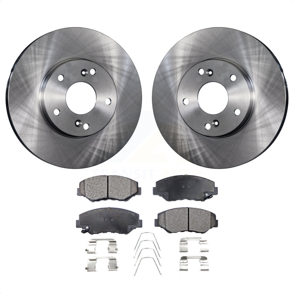 Front Disc Brake Rotors And Ceramic Pads Kit For Honda Accord Civic Element Fit Acura ILX CR-Z K8T-100315 by Transit Auto