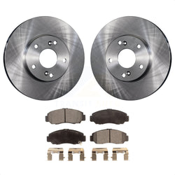 Front Disc Brake Rotors And Ceramic Pads Kit For Honda Accord Civic Acura CSX K8T-100316