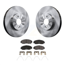 Front Disc Brake Rotors And Ceramic Pads Kit For Honda Accord Acura TSX K8T-100324