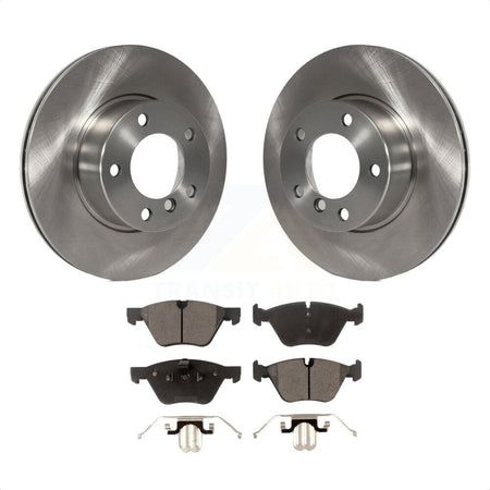 Front Disc Brake Rotors And Ceramic Pads Kit For BMW 528i 525i K8T-100329 by Transit Auto