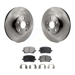Front Disc Brake Rotors And Ceramic Pads Kit For 2003-2008 Toyota Corolla Matrix Pontiac Vibe K8T-100344