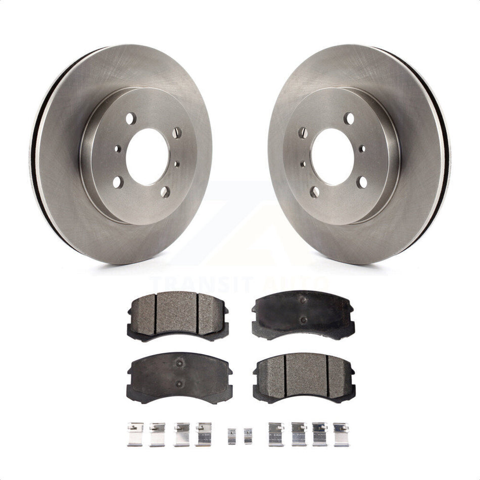 Front Disc Brake Rotors And Ceramic Pads Kit For Mitsubishi Lancer K8T-100351 by Transit Auto