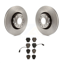 Front Disc Brake Rotors And Ceramic Pads Kit For 2000 Audi A8 Quattro With 323mm Diameter Rotor K8T-100359