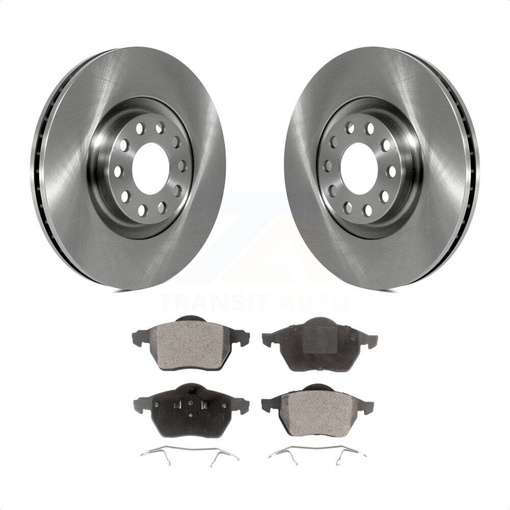 Front Disc Brake Rotors And Ceramic Pads Kit For 2000 Audi A6 Quattro With 320mm Diameter Rotor K8T-100365 by Transit Auto