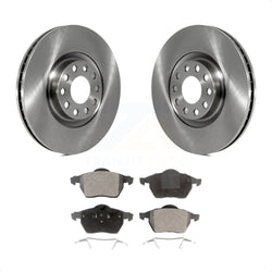 Front Disc Brake Rotors And Ceramic Pads Kit For 2000 Audi A6 Quattro With 320mm Diameter Rotor K8T-100365