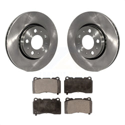 Front Disc Brake Rotors And Ceramic Pads Kit For 2005-2007 Volvo V70 R With 286mm Diameter Rotor K8T-100372