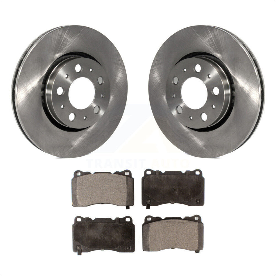 Front Disc Brake Rotors And Ceramic Pads Kit For 2005-2007 Volvo V70 R With 286mm Diameter Rotor K8T-100372 by Transit Auto