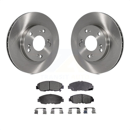 Front Disc Brake Rotors And Ceramic Pads Kit For Honda Civic K8T-100378 by Transit Auto