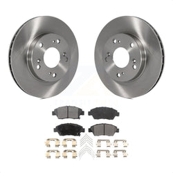 Front Disc Brake Rotors And Ceramic Pads Kit For Honda Civic Acura RSX CR-Z K8T-100379