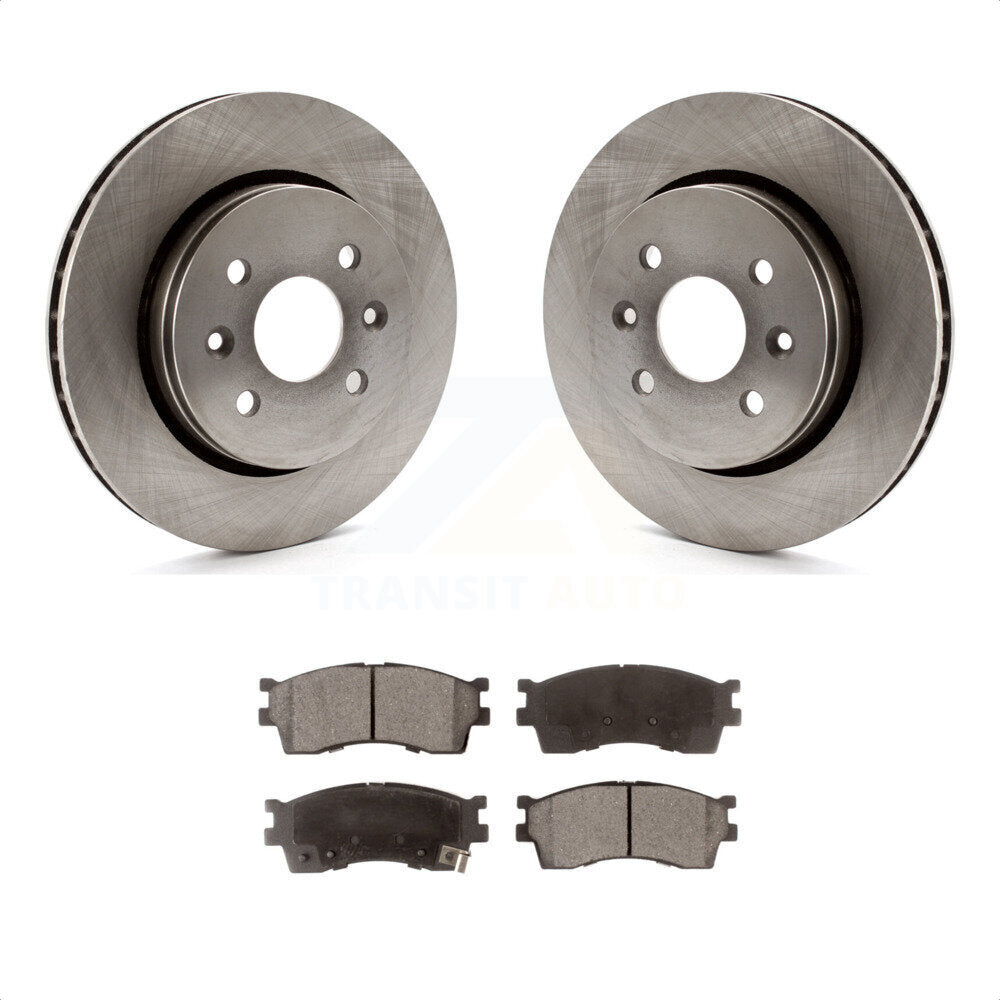 Front Disc Brake Rotors And Ceramic Pads Kit For Kia Spectra Sephia K8T-100385 by Transit Auto