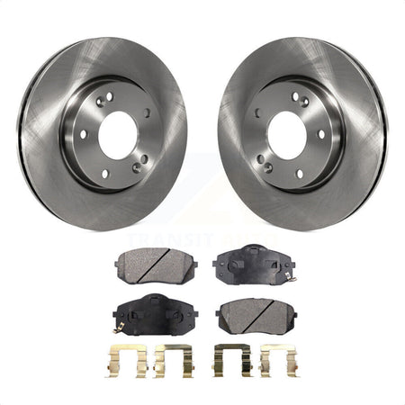 Front Disc Brake Rotors And Ceramic Pads Kit For 2010-2012 Kia Rondo K8T-100388 by Transit Auto