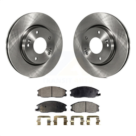 Front Disc Brake Rotors And Ceramic Pads Kit For 2001-2006 Hyundai Santa Fe With 276mm Diameter Rotor K8T-100393 by Transit Auto