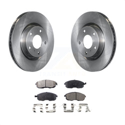 Front Disc Brake Rotors And Ceramic Pads Kit For Infiniti G35 Nissan 350Z INFINITI K8T-100401