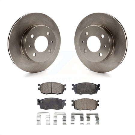 Front Disc Brake Rotors And Ceramic Pads Kit For 2006 Hyundai Accent Hatchback K8T-100416 by Transit Auto