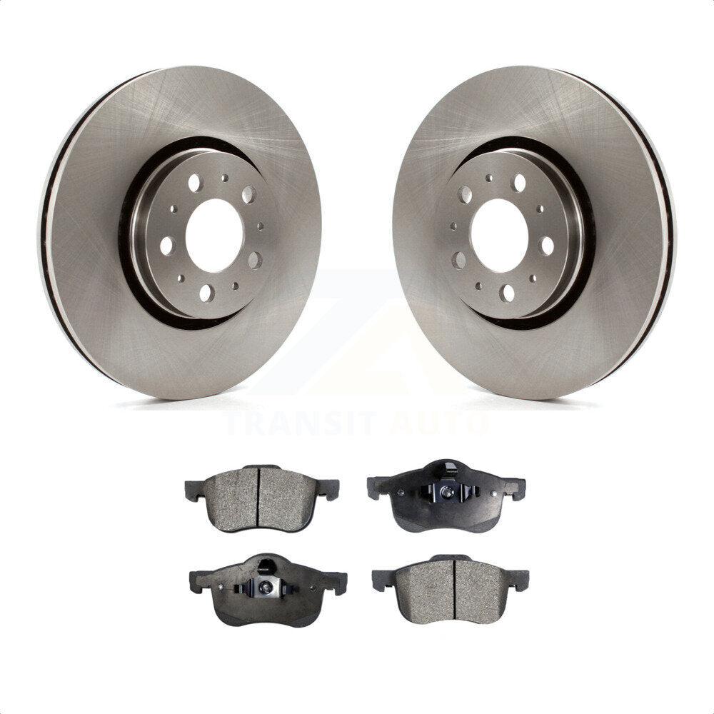 Front Disc Brake Rotors And Ceramic Pads Kit For 2008 Volvo S60 With 316mm Diameter Rotor K8T-100431 by Transit Auto