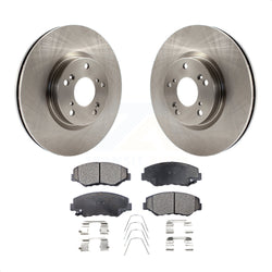 Front Disc Brake Rotors And Ceramic Pads Kit For Honda Civic CR-V Acura ILX K8T-100445