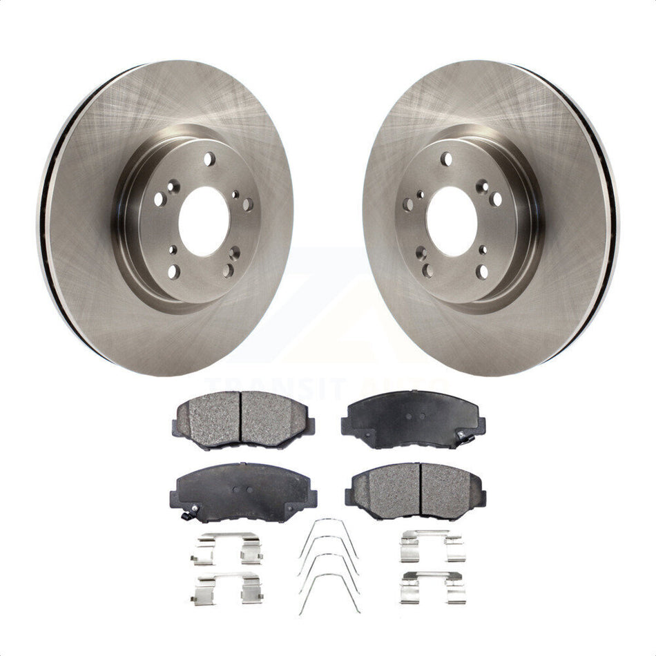 Front Disc Brake Rotors And Ceramic Pads Kit For Honda Civic CR-V Acura ILX K8T-100445 by Transit Auto