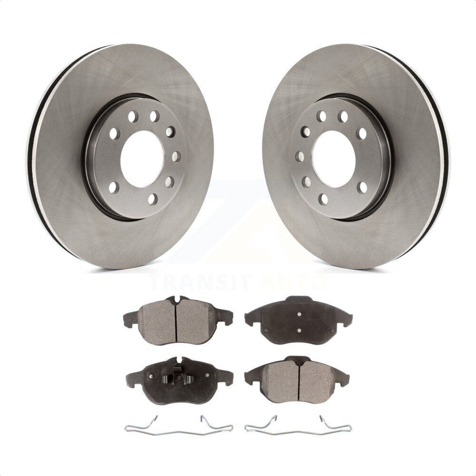 Front Disc Brake Rotors And Ceramic Pads Kit For Saab 9-3 With 285mm Diameter Rotor K8T-100453 by Transit Auto