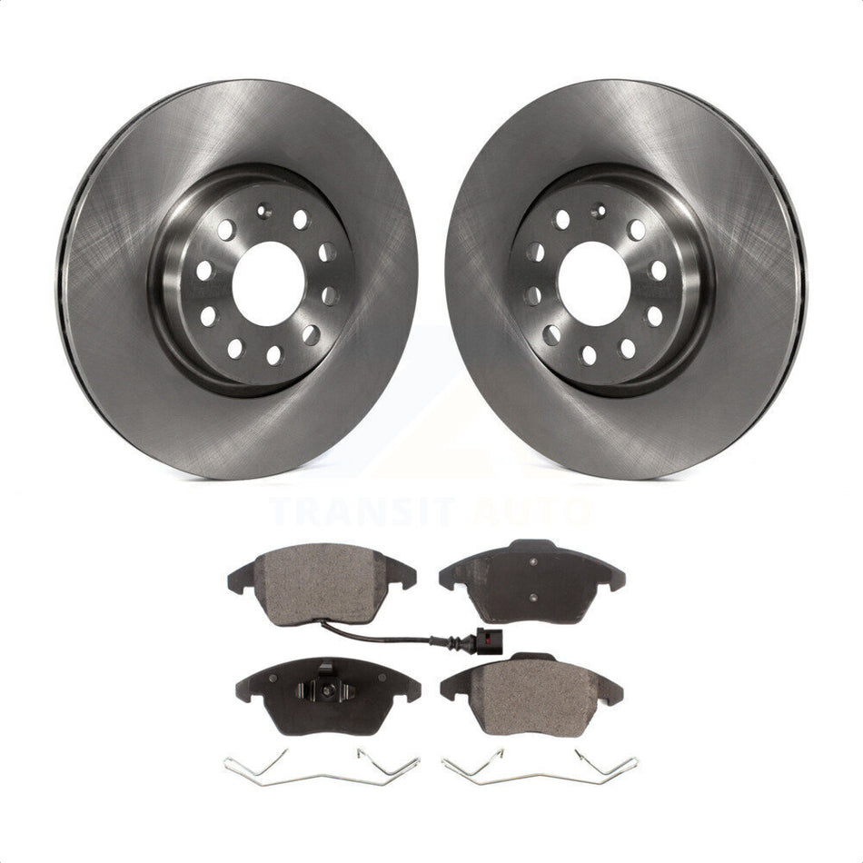 Front Disc Brake Rotors And Ceramic Pads Kit For Volkswagen Jetta Beetle CC Passat GTI Eos Audi A3 TT Quattro Golf K8T-100467 by Transit Auto