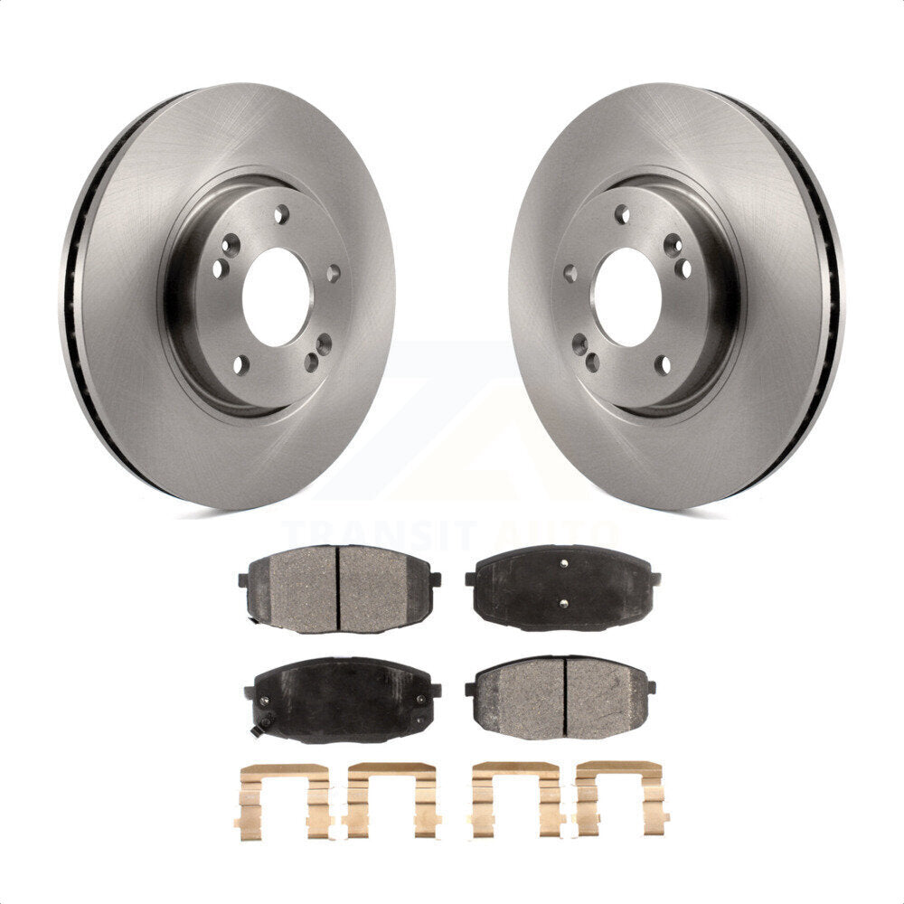 Front Disc Brake Rotors And Ceramic Pads Kit For Kia Forte Koup Forte5 K8T-100484 by Transit Auto