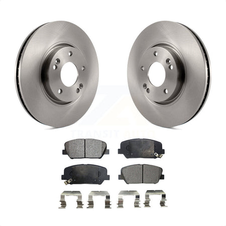 Front Disc Brake Rotors And Ceramic Pads Kit For Hyundai Veloster Kia Forte Koup K8T-100485 by Transit Auto