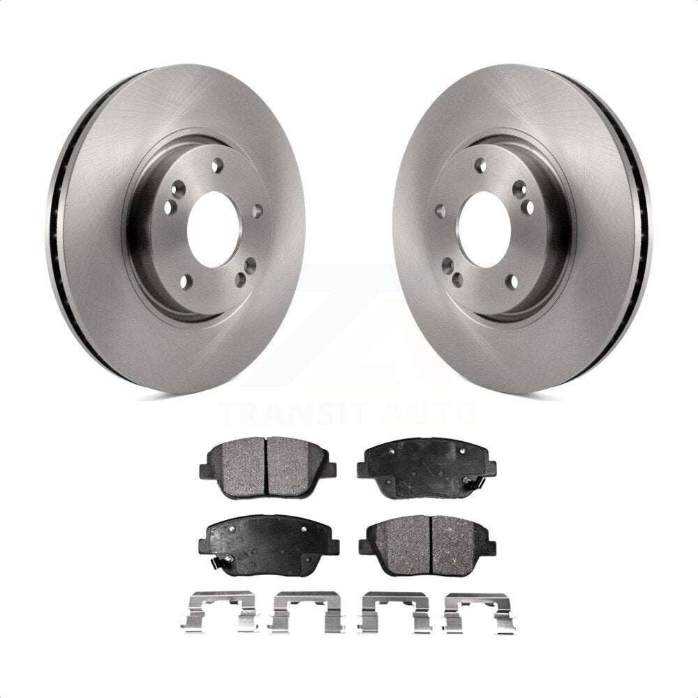 Front Disc Brake Rotors And Ceramic Pads Kit For Hyundai Sonata Kia Optima K8T-100487 by Transit Auto