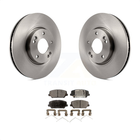 Front Disc Brake Rotors And Ceramic Pads Kit For Kia Forte Hyundai Veloster Forte5 K8T-100492 by Transit Auto