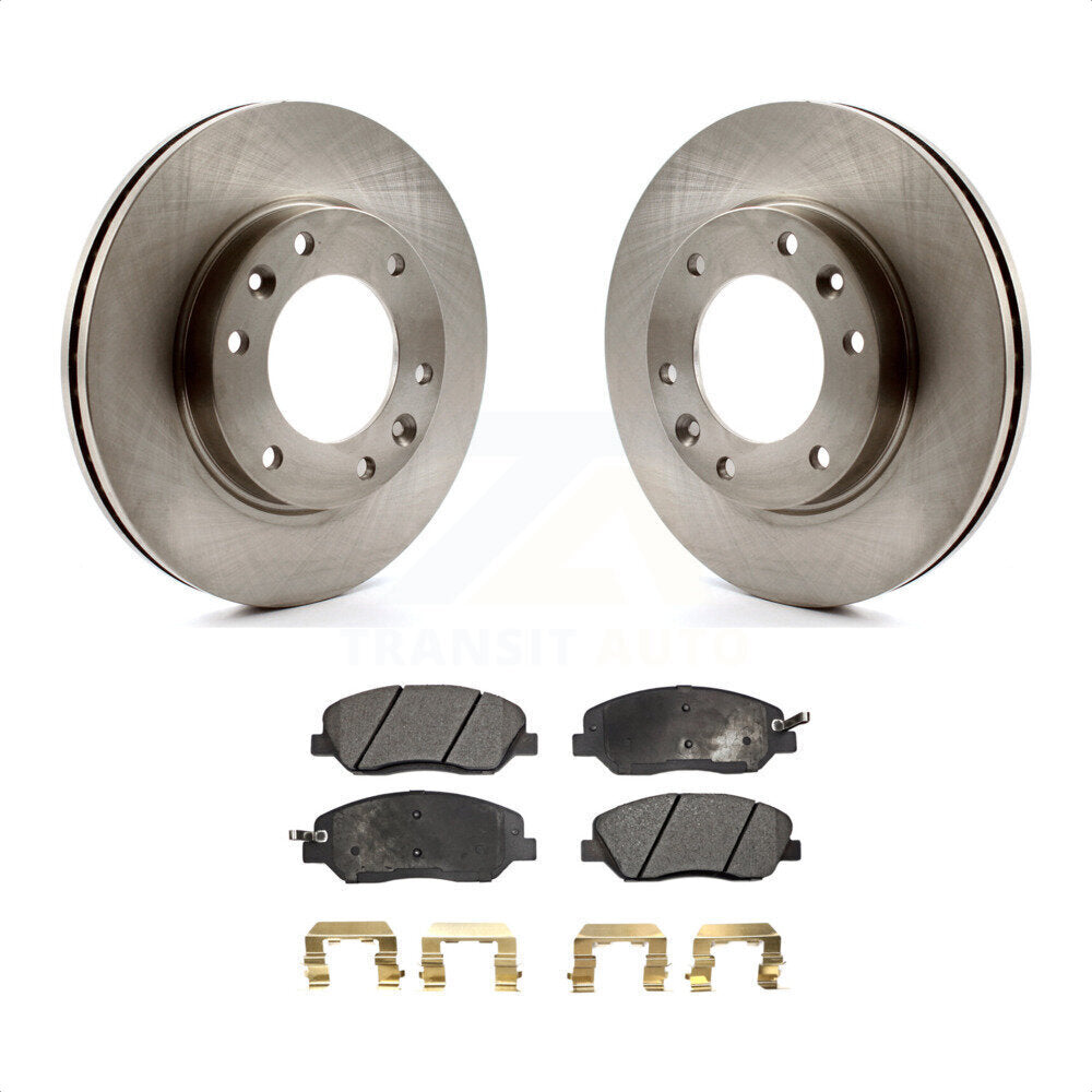 Front Disc Brake Rotors And Ceramic Pads Kit For Kia Sedona Hyundai Entourage K8T-100497 by Transit Auto