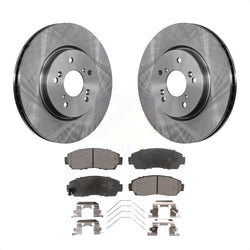 Front Disc Brake Rotors And Ceramic Pads Kit For Honda CR-V Crosstour Accord K8T-100518
