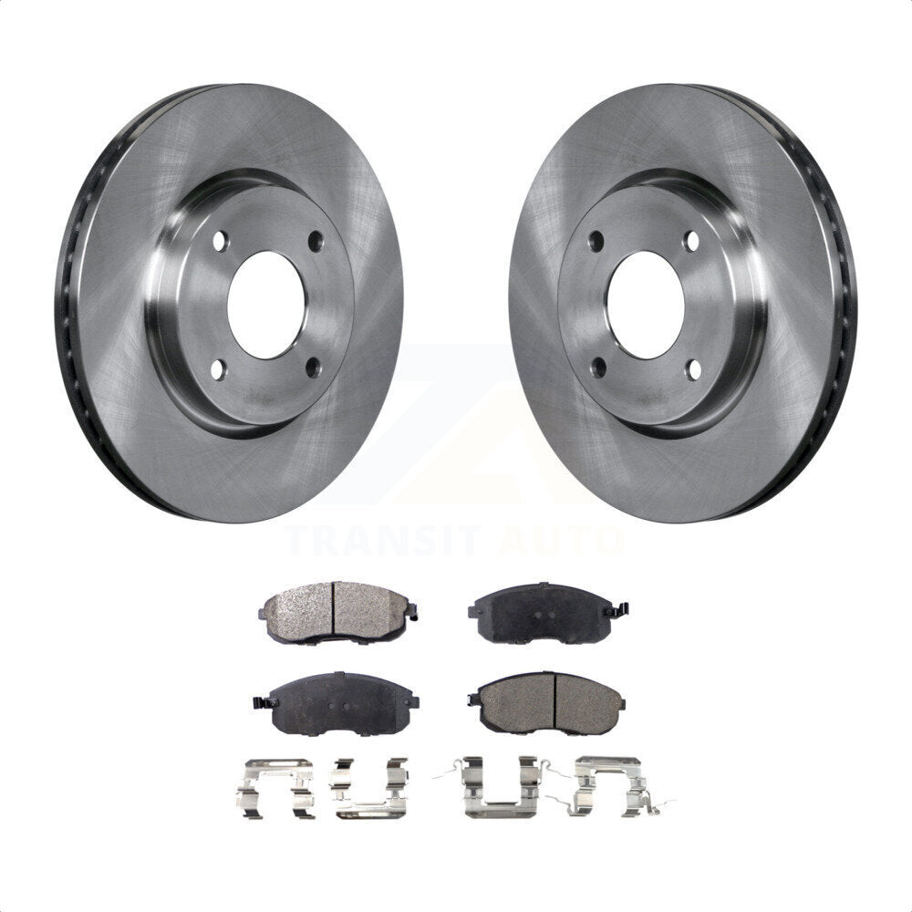 Front Disc Brake Rotors And Ceramic Pads Kit For Nissan Sentra Versa Cube K8T-100535 by Transit Auto