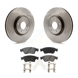Front Disc Brake Rotors And Ceramic Pads Kit For INFINITI G37 G35 Q60 K8T-100541