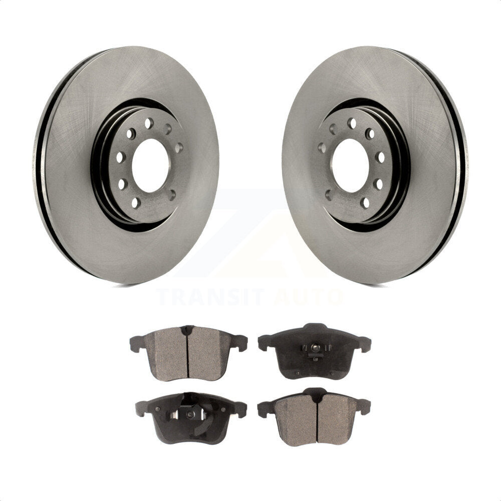 Front Disc Brake Rotors And Ceramic Pads Kit For Saab 9-3 With 314mm Diameter Rotor K8T-100544 by Transit Auto