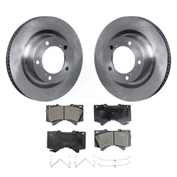 Front Disc Brake Rotors And Ceramic Pads Kit For Toyota Tundra Sequoia Lexus LX570 Land Cruiser K8T-100546