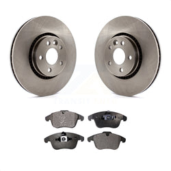 Front Disc Brake Rotors And Ceramic Pads Kit For 2008-2015 Land Rover LR2 K8T-100565