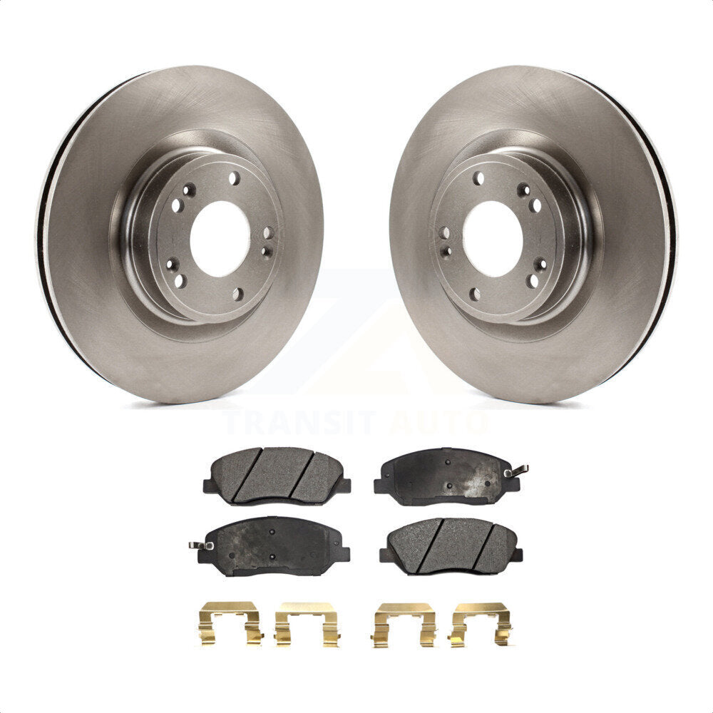 Front Disc Brake Rotors And Ceramic Pads Kit For 2009-2011 Hyundai Genesis 3.8L K8T-100590 by Transit Auto