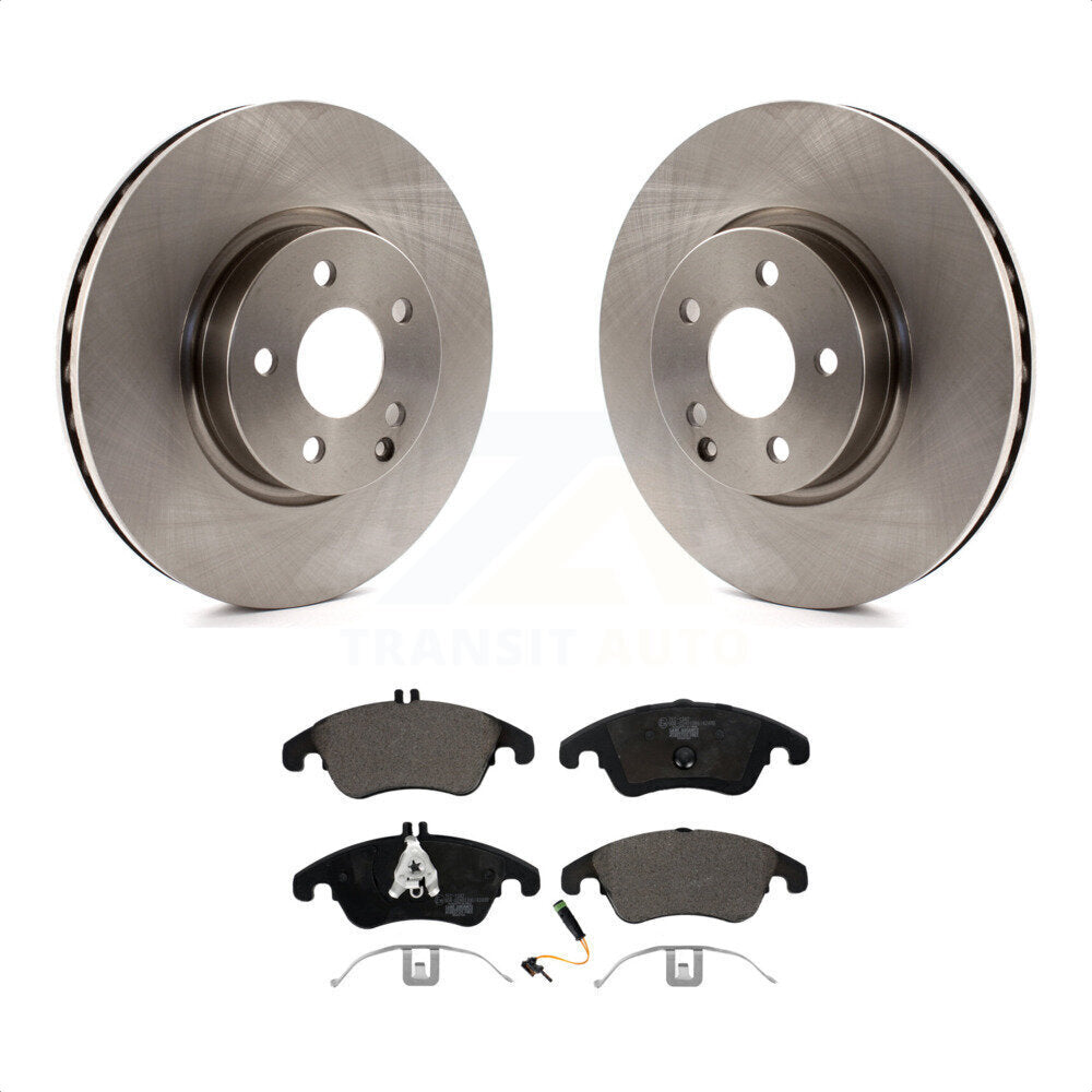 Front Disc Brake Rotors And Ceramic Pads Kit For Mercedes-Benz E350 C300 C350 E400 E250 SLC300 K8T-100612 by Transit Auto