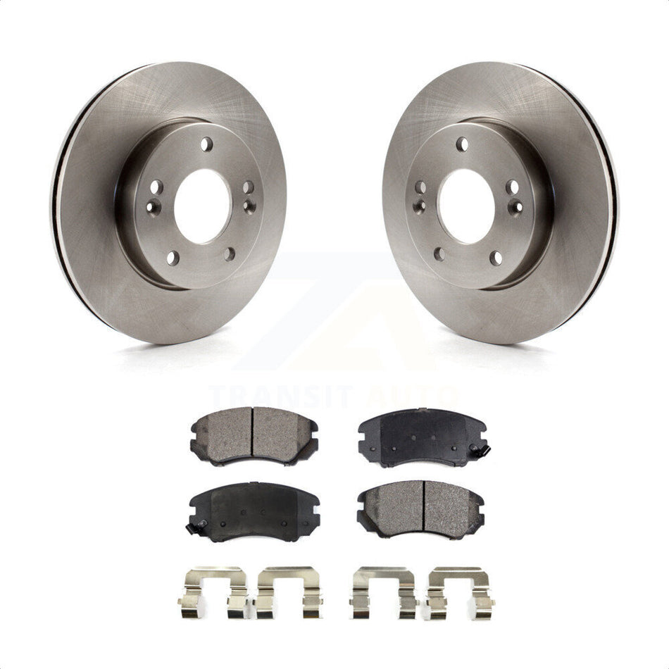 Front Disc Brake Rotors And Ceramic Pads Kit For 2010-2011 Kia Soul 1.6L K8T-100616 by Transit Auto