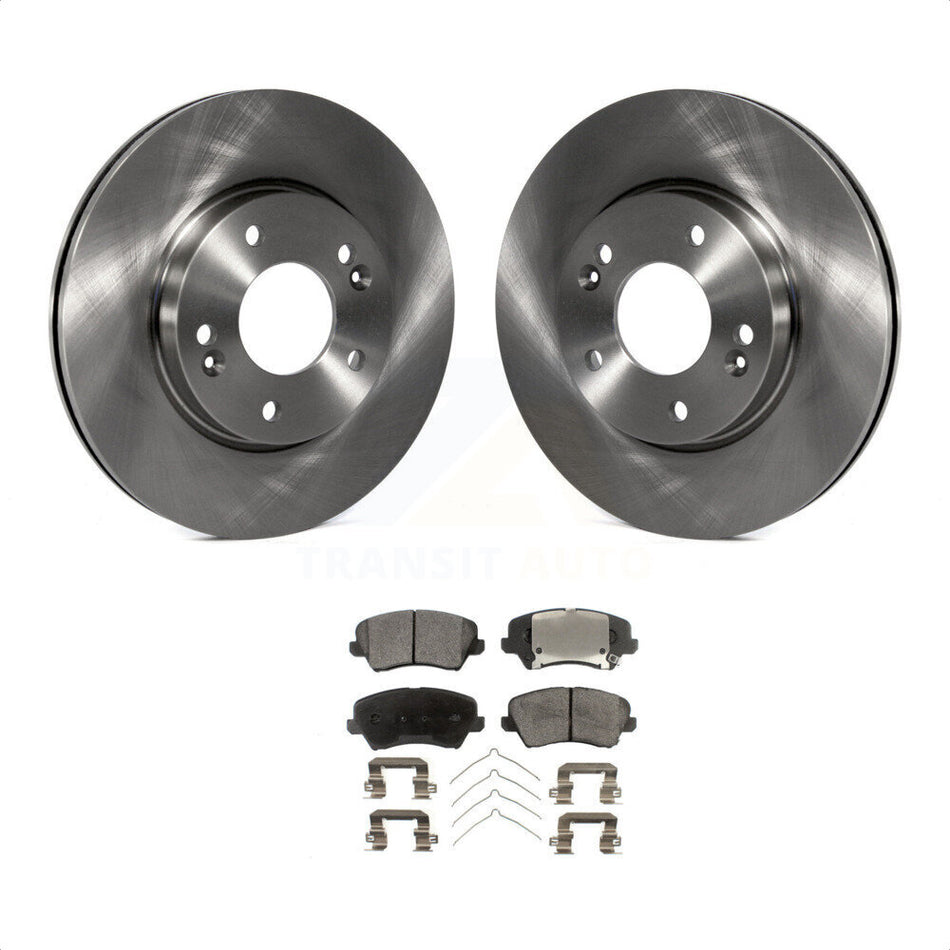 Front Disc Brake Rotors And Ceramic Pads Kit For Kia Forte Hyundai Veloster Elantra GT Forte5 Koup K8T-100622 by Transit Auto