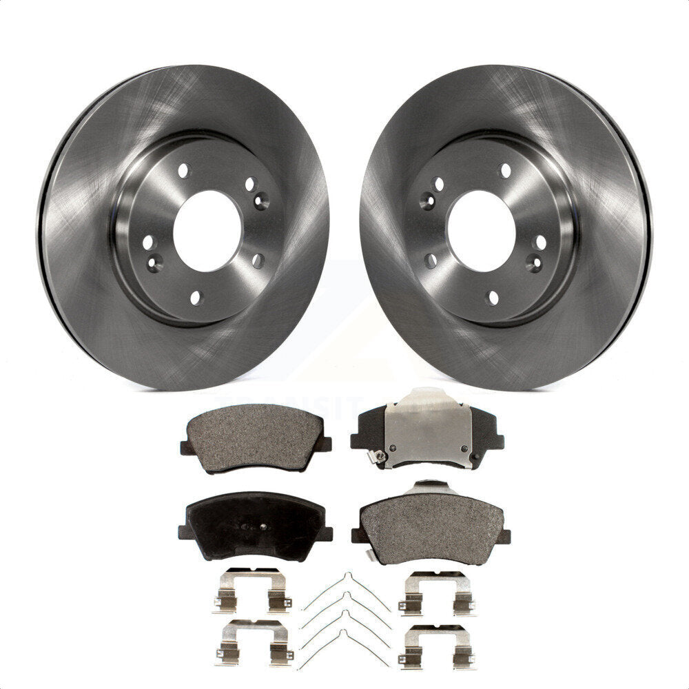 Front Disc Brake Rotors And Ceramic Pads Kit For Hyundai Elantra K8T-100623 by Transit Auto