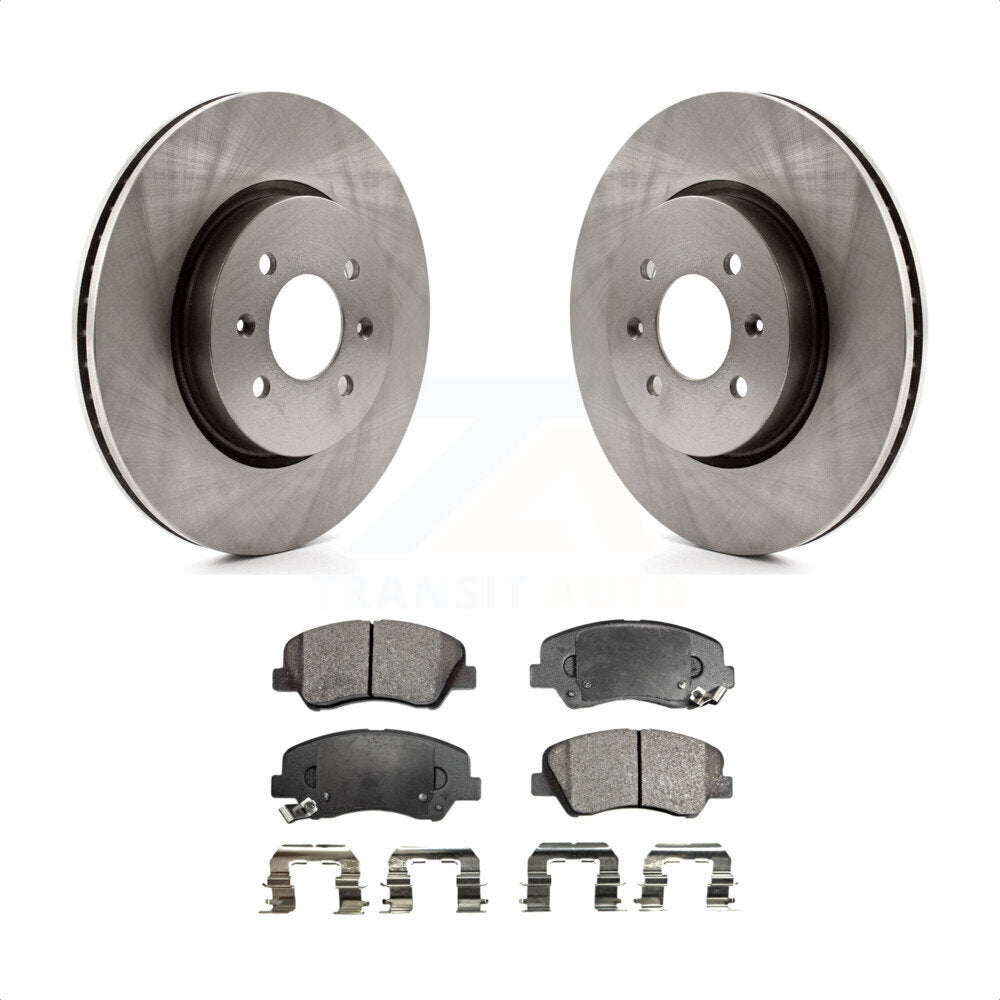 Front Disc Brake Rotors And Ceramic Pads Kit For Kia Rio K8T-100648 by Transit Auto