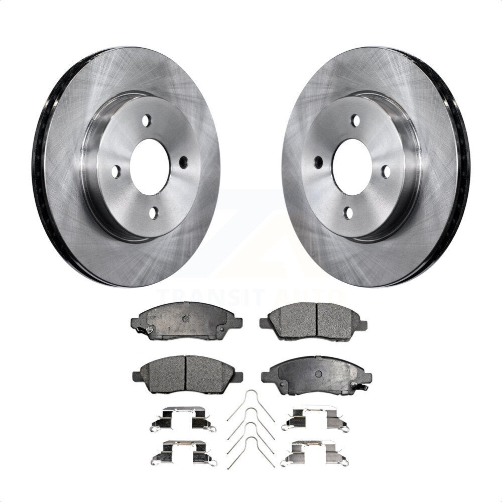 Front Disc Brake Rotors And Ceramic Pads Kit For Nissan Versa Note Micra K8T-100649 by Transit Auto