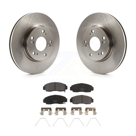 Front Disc Brake Rotors And Ceramic Pads Kit For Honda Civic K8T-100652 by Transit Auto