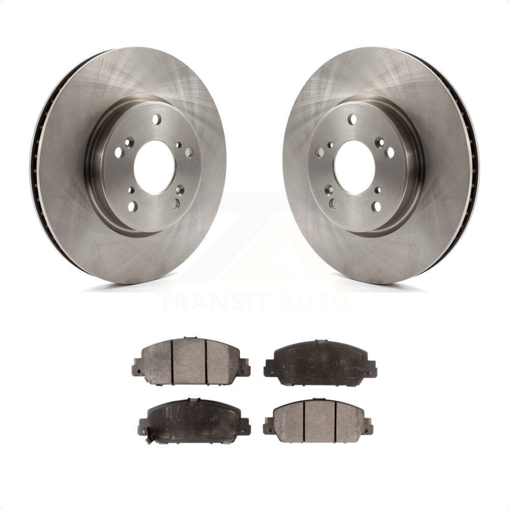 Front Disc Brake Rotors And Ceramic Pads Kit For Honda Accord K8T-100661 by Transit Auto